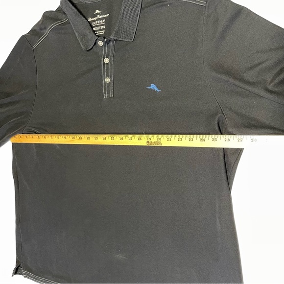 Tommy Bahama Charcoal Polo with Blue Logo - Picture 5 of 7